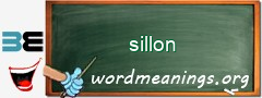 WordMeaning blackboard for sillon